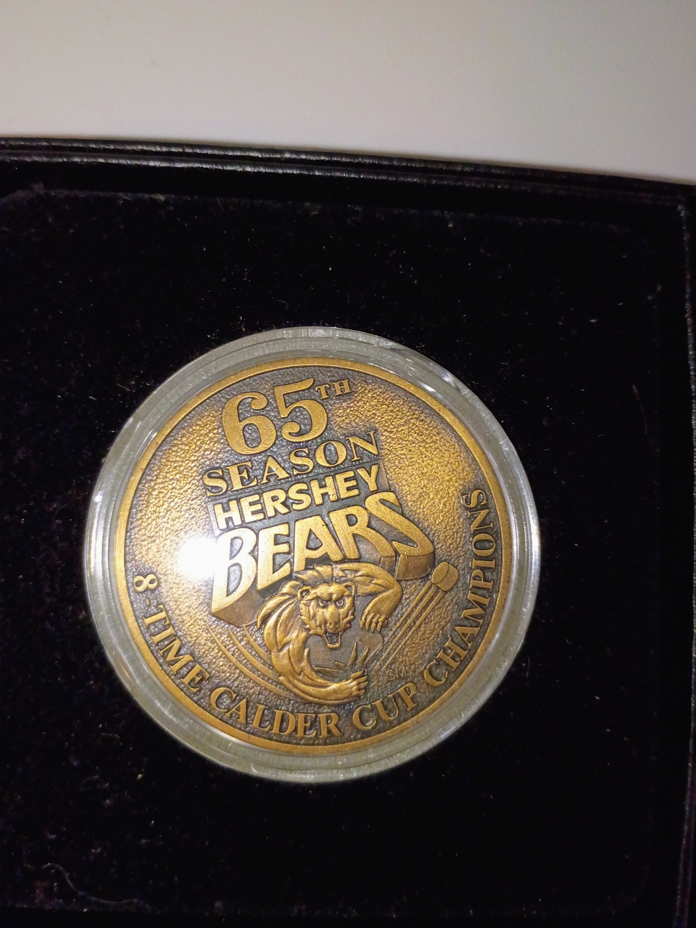 Hershey Bears 65th Season Calder Cup Champions Coin in Original Box